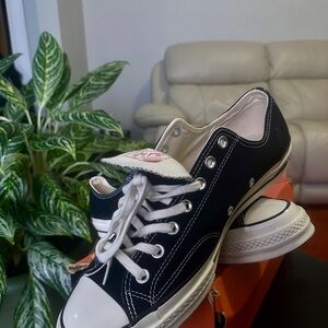 Converse Black and White Lace-Up Shoes